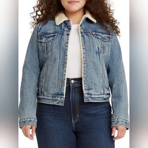 Levi's Premium Original Fleece Trucker Jacket Small Brand New With Tags